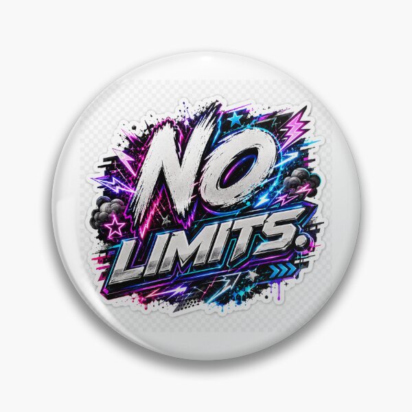 Item preview, No Limits – Neon Streetwear Gaming Motivation Sticker designed and sold by Tk-Arts200.