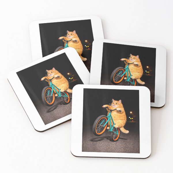 Item preview, Funny Cat On Bike Wheelie Meme Cute Cat Riding Bicycle T-Shirt designed and sold by ljat14.