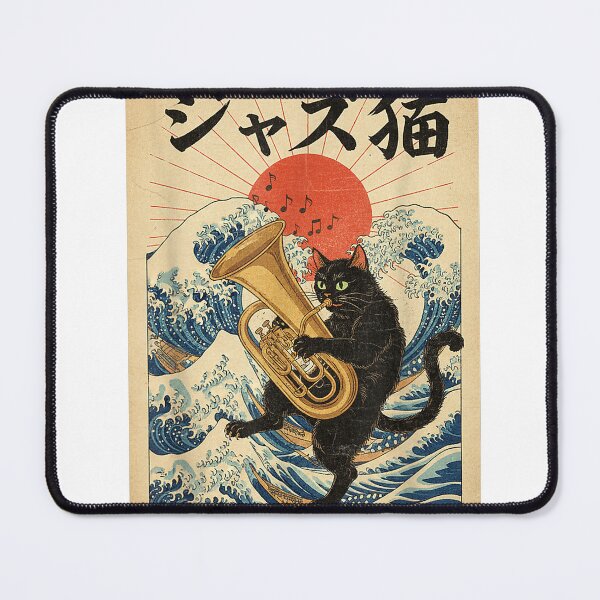 Item preview, Funny Cat Playing Tuba for Jazz Musician Tubist T-Shirt designed and sold by Aru Pxle.