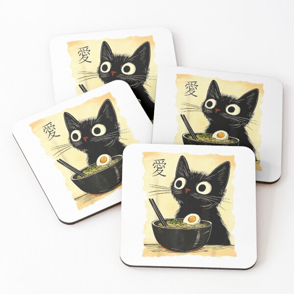 Item preview, Funny Cat Ramen Graphic Tee Japanese Kawaii Anime Cat T-Shirt designed and sold by Cafe18.