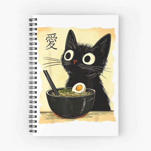 Item preview, Funny Cat Ramen Graphic Tee Japanese Kawaii Anime Cat T-Shirt designed and sold by Cafe18.