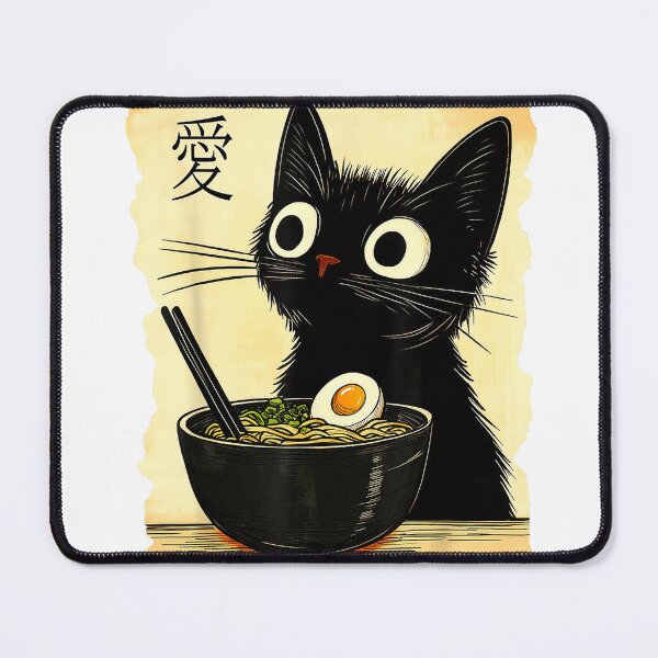 Item preview, Funny Cat Ramen Graphic Tee Japanese Kawaii Anime Cat T-Shirt designed and sold by Cafe18.
