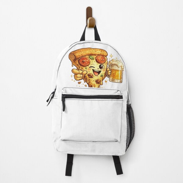 Item preview, Funny Pizza and Beer Mascot winking Slice and Mug designed and sold by Northern Glow Art.
