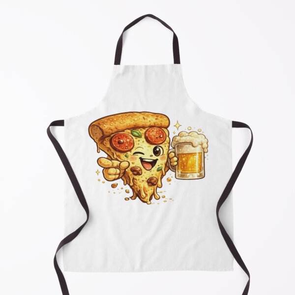 Item preview, Funny Pizza and Beer Mascot winking Slice and Mug designed and sold by Northern Glow Art.