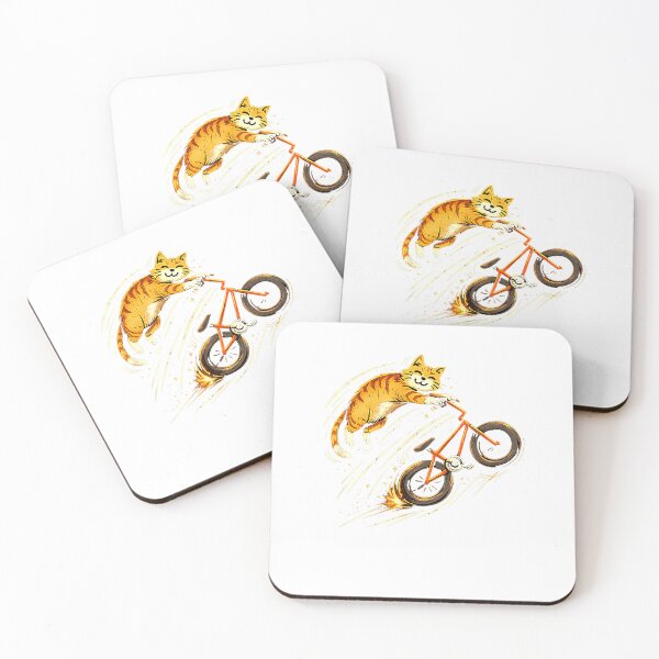 Item preview, Funny Cat Riding Bicycle Graphic Outfit for Cat Lover T-Shirt designed and sold by ShadowPlace.