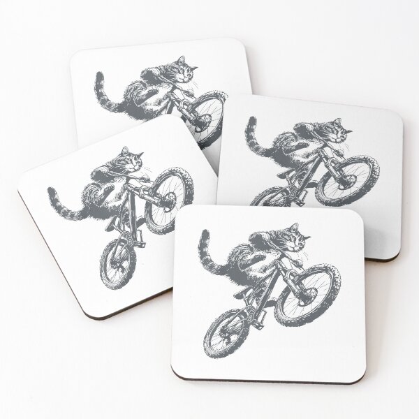 Item preview, Funny Cat Riding Bicycle Kitten Mountain Bike Men Women T-Shirt designed and sold by JankoZED.