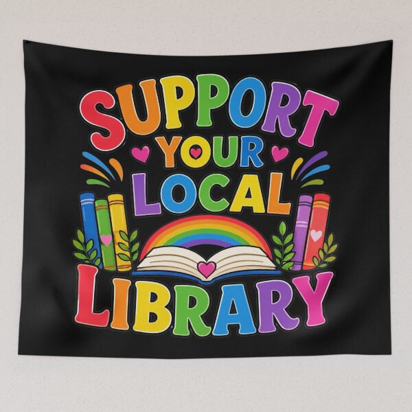 Item preview, Support Your Local Library designed and sold by Myra365Art.