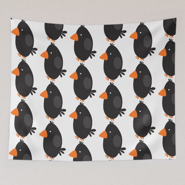 Item preview, Black Bird Cute Minimalist Kawaii Crow Illustration designed and sold by GumiiPop.