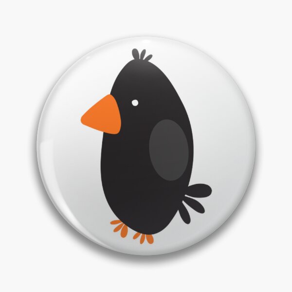 Item preview, Black Bird Cute Minimalist Kawaii Crow Illustration designed and sold by GumiiPop.