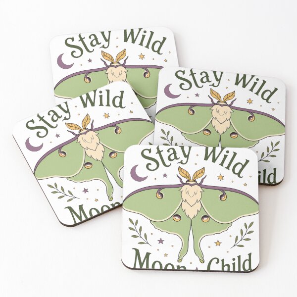 Item preview, Stay Wild Moon Child | Luna Moth Cottagecore Nature Design designed and sold by ALittleOddShop.