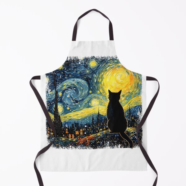 Item preview, Funny Cat Starry Night Van Gogh Art T Shirts for Cat Lovers Mom Dad Tees designed and sold by bauchbryan.