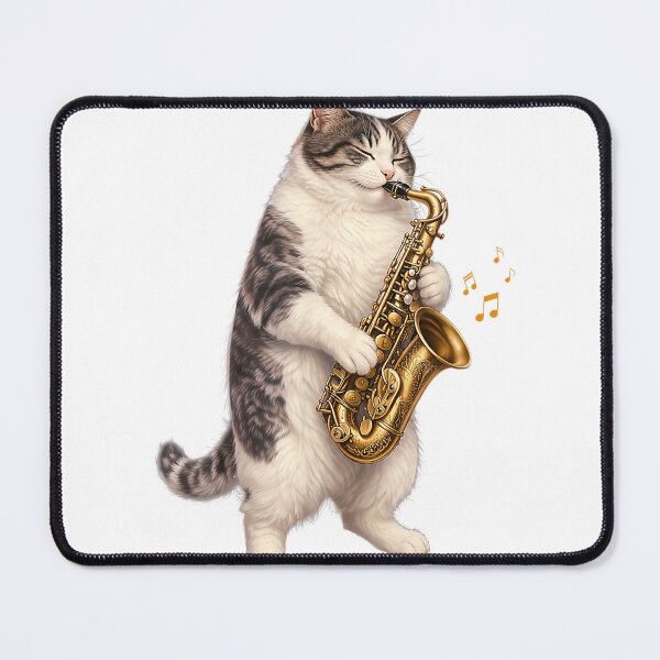 Item preview, Funny Cats Saxophone Jazz Sax Musician Saxophonist Men Women T-Shirt designed and sold by SanaiConnel.