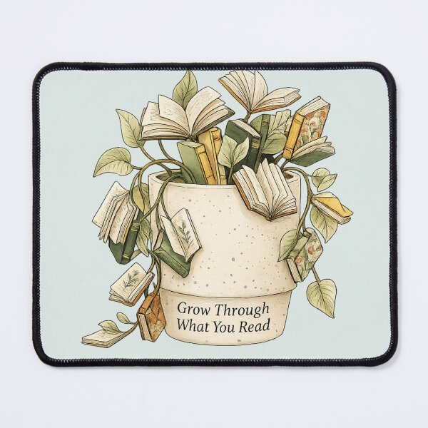 Item preview, Grow Through What You Read Vintage Book Plant designed and sold by Andreza NativeHue Oficial.