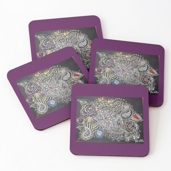 Item preview, Black Intricate Garden Abstract  designed and sold by Kimberly Sells Studio.