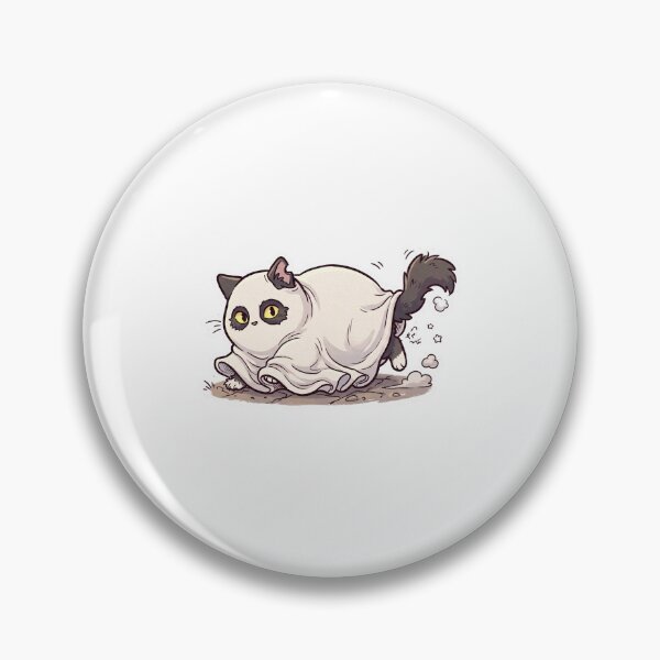 Item preview, Cute Ghost Cat Halloween Sticker, Ghost Cat – Funny Spooky Sheet Cat Costume Decal designed and sold by Ink & Void Co..
