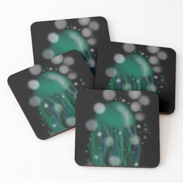 Item preview, Blue Green Jellyfish designed and sold by Medusa's Revenge Art.