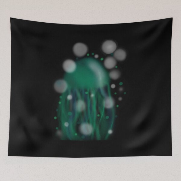 Item preview, Blue Green Jellyfish designed and sold by Medusa's Revenge Art.