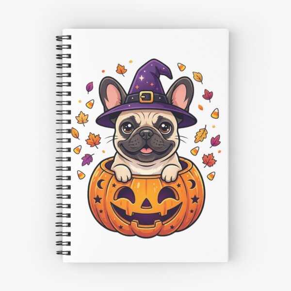 Item preview, Cute Halloween French Bulldog Witch Puppy in Pumpkin Jack O Lantern Graphic designed and sold by VibranPalette.