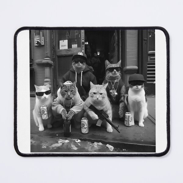 Item preview, Funny Gangster Cats Street Design T-Shirt designed and sold by NFTaletellers.