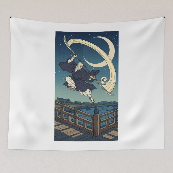 Item preview, Warrior Monk Moon Slash: The Naginata Lea designed and sold by TokyoUkiyoHouse.