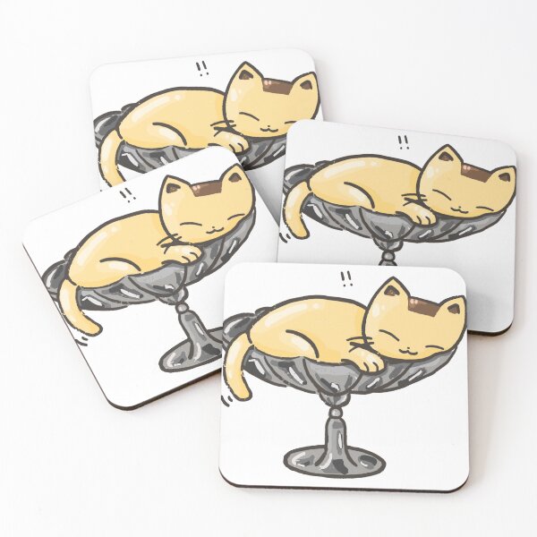 Item preview, Cute Kawaii Vintage Dessert Cup Cat designed and sold by Sleepy-Town.