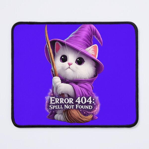 Item preview, Cute Wizard Cat | Error 404 Spell Not Found | Funny Fantasy Cat designed and sold by Grump and Co.