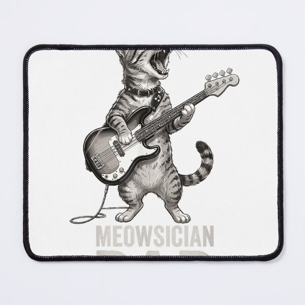 Item preview, Funny Jazz Musician Cat Playing Guitar Dad Guitarist Graphic T-Shirt designed and sold by DArtfulStudio.