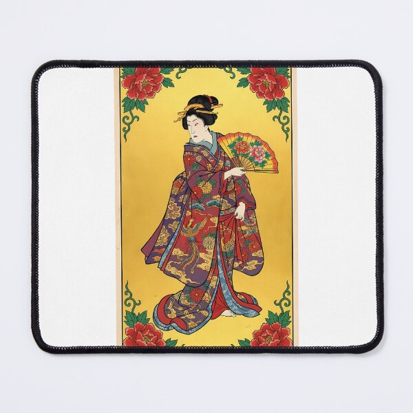 Item preview, Golden Kabuki Elegance: The Peony Fan Empress designed and sold by TokyoUkiyoHouse.