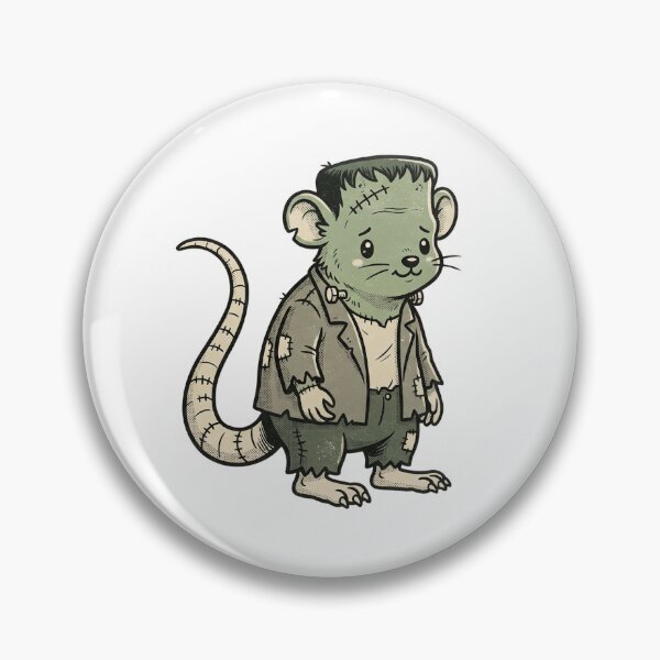 Item preview, Cute Frankenstein Mouse Halloween Sticker – Funny Spooky Green Rat Monster Decal designed and sold by Ink & Void Co..