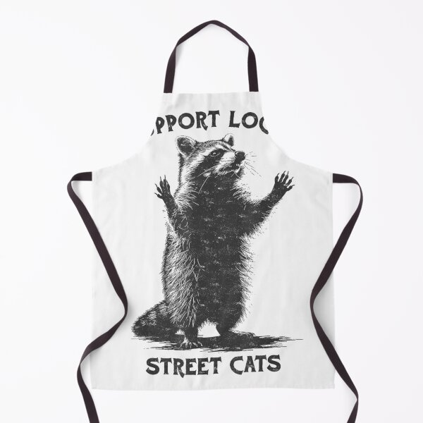 Item preview, Funny Street Cat Vintage Support Local Street Cats Raccoon T-Shirt designed and sold by Badriiiii.