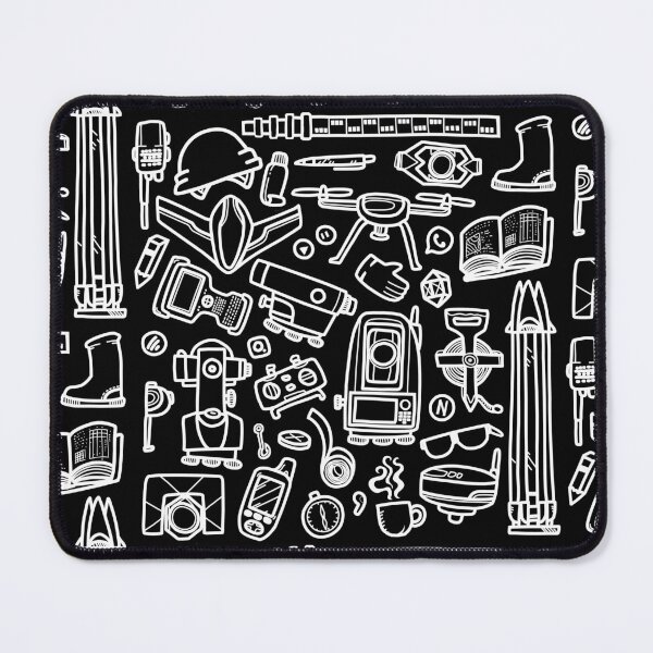 Item preview, SURVEYING HAND DRAWN DOODLE PATTERN (white) designed and sold by AZMTH.