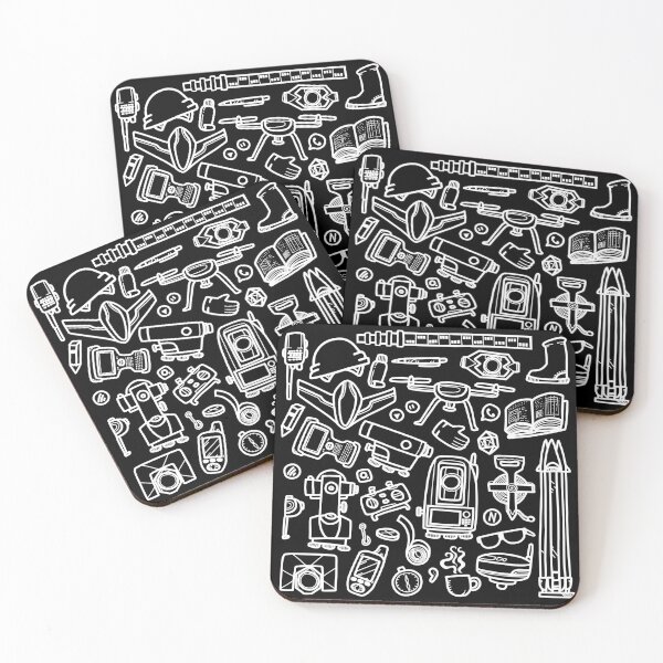 Item preview, SURVEYING HAND DRAWN DOODLE PATTERN (white) designed and sold by AZMTH.