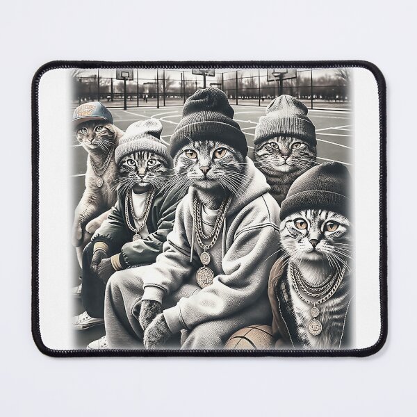 Item preview, Gang of Feral Street Cats Gangster 90's Funny Meme T-Shirt designed and sold by gidget-gadget.