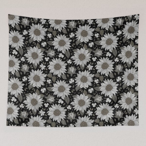 Item preview, Grayscale Sunflower designed and sold by RiverLeigh.