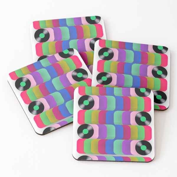 Item preview, Retro Vinyl Records with Colorful Waves designed and sold by Lino1906.