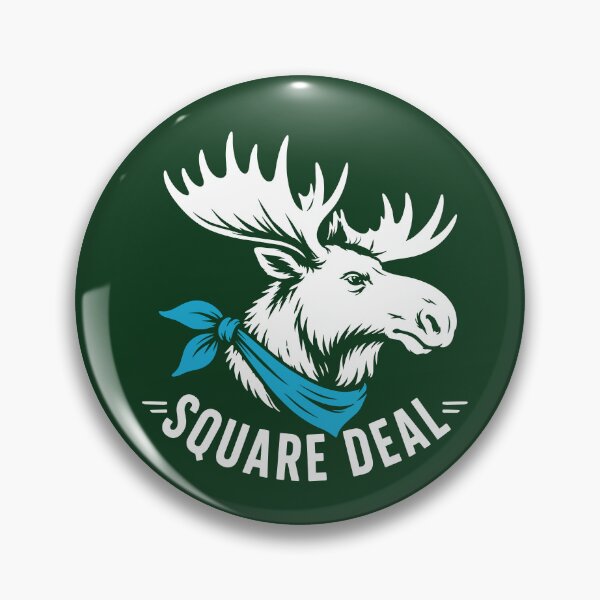 Item preview, Square Deal Bull Moose with Cyan Progressive Bandana designed and sold by Hearth and Rook.