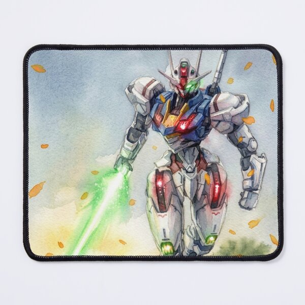 Item preview, watercolour illustration Aerial Gundam The Witch from Mercury designed and sold by sabartgunpla.