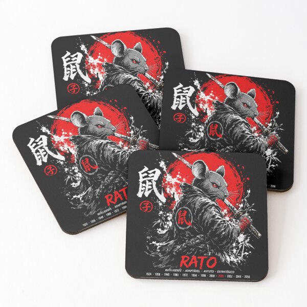 Item preview, Chinese Zodiac Rat Samurai Warrior | Japanese Tattoo Streetwear Graphic  Description designed and sold by kzadoxico.