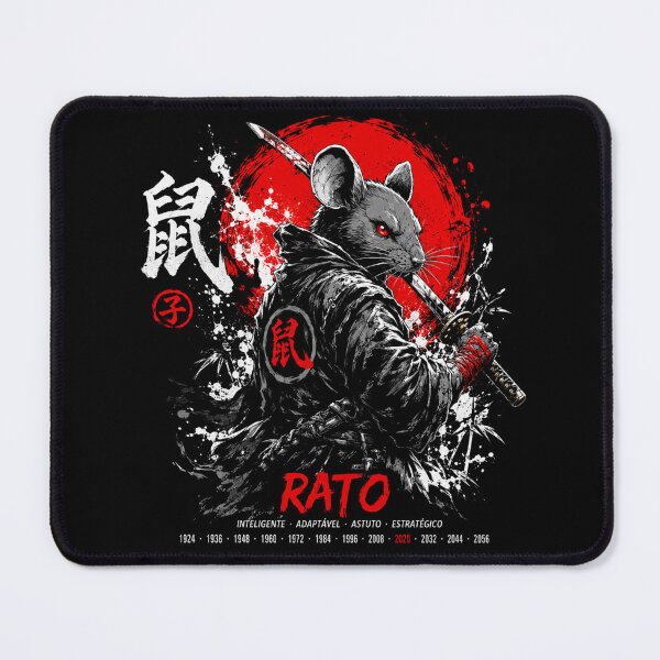Item preview, Chinese Zodiac Rat Samurai Warrior | Japanese Tattoo Streetwear Graphic Description designed and sold by kzadoxico.