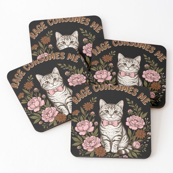 Item preview, Sarcastic Angry Kitten Floral Cat Graphic designed and sold by TeeSpectrume.