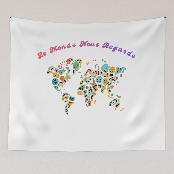 Item preview, Le Monde Nous Regarde" ("The World Is Watching Us") designed and sold by MULEWASTUDIOS.