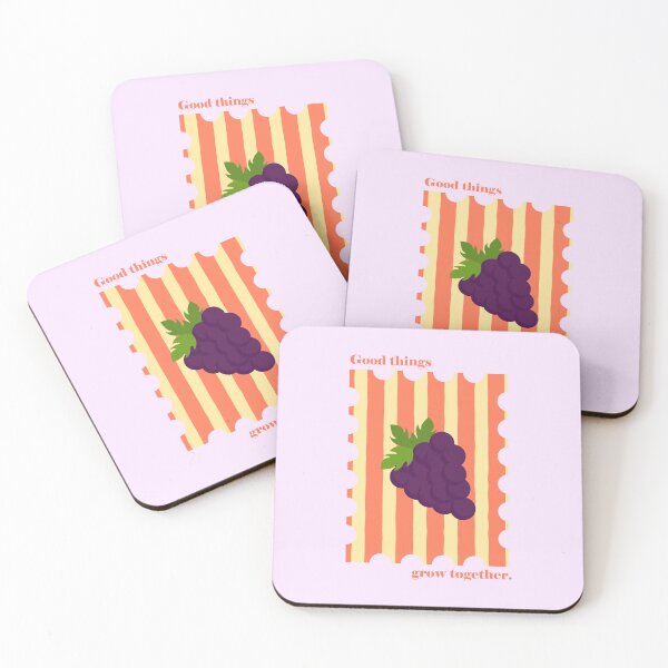 Item preview, Good Things Grow Together - Grapes Fruit Quotes Graphic Art designed and sold by eriscreates.