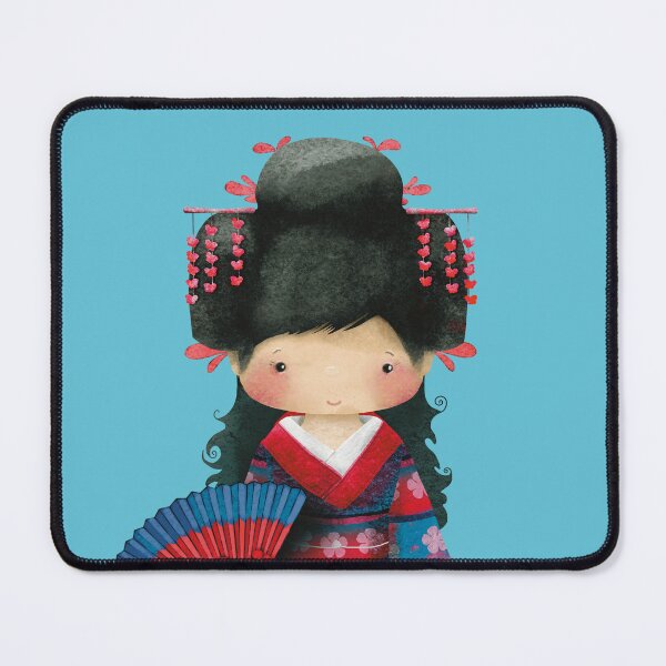 Item preview, Kawaii Vintage Geisha Girl Japanese Kokeshi Doll designed and sold by Karin Taylor.