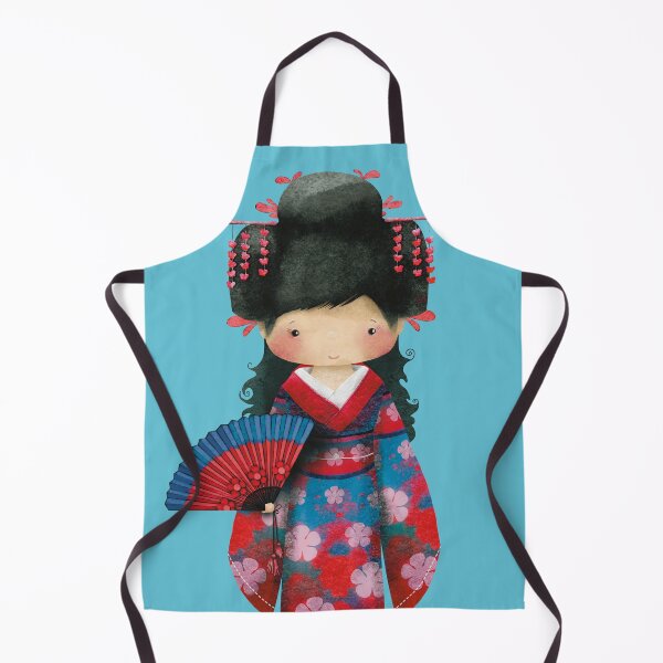 Item preview, Kawaii Vintage Geisha Girl Japanese Kokeshi Doll designed and sold by Karin Taylor.