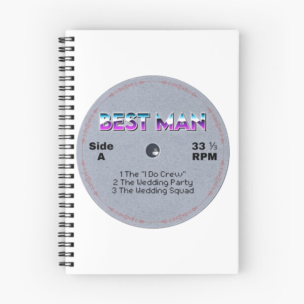 Item preview, Best Man Vinyl Record Label Design – Retro Wedding Music Aesthetic designed and sold by MusicFanTees.