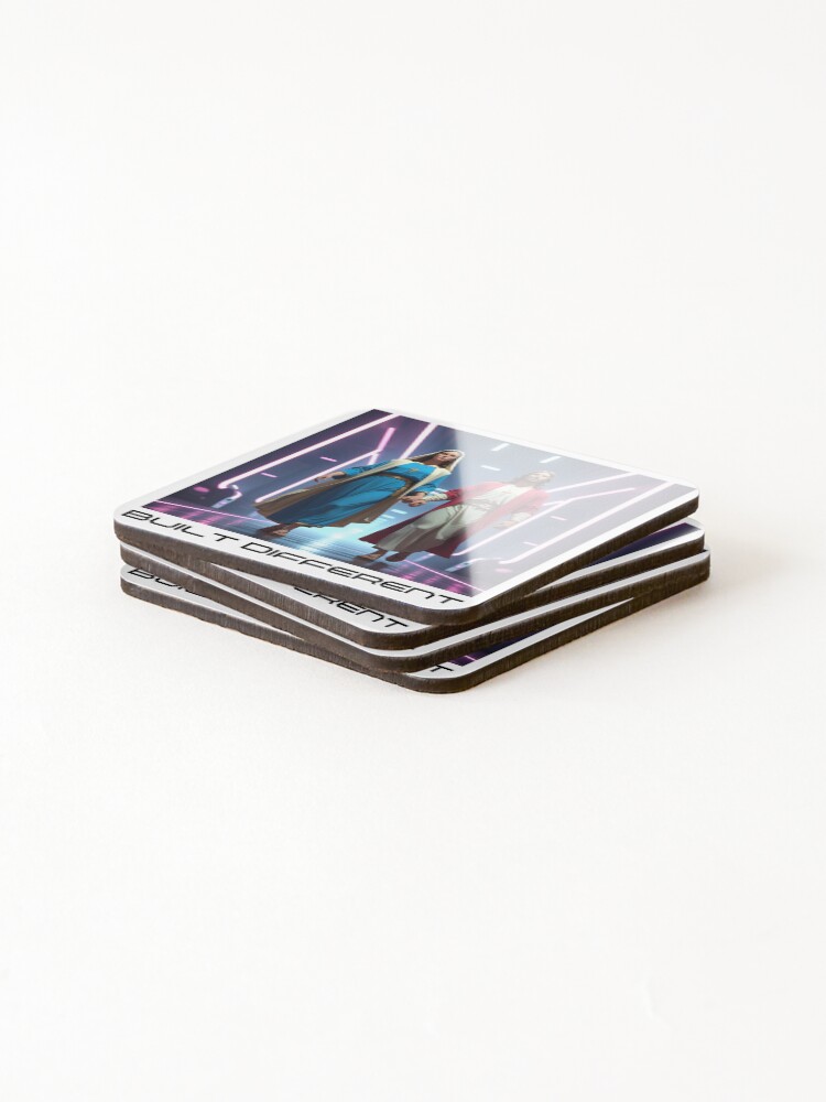 Thumbnail 4 of 5, Coasters (Set of 4), Built Different designed and sold by SacredThreadCo.