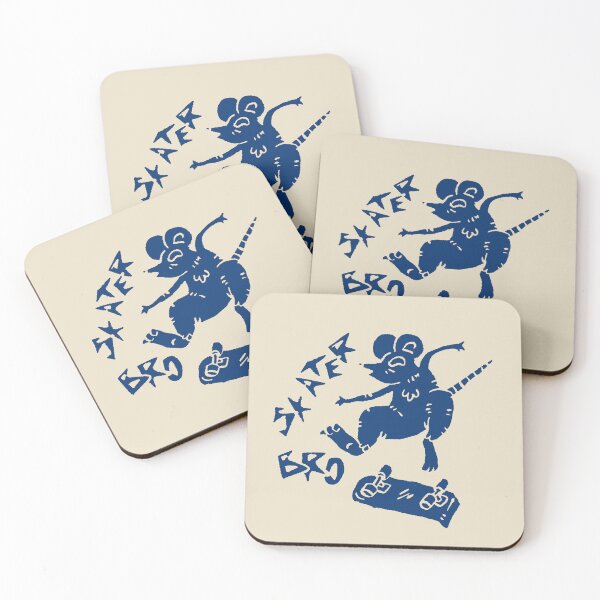 Item preview, Rat Skater Bro Hand Drawn Linocut Illustration designed and sold by RNASstuff.