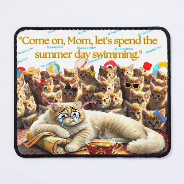 Item preview, Tired Mom Cat and Summer Kittens Caravan designed and sold by hoodiehood.