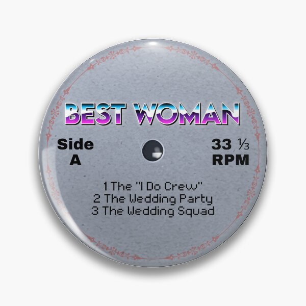 Item preview, Best Woman Vinyl Record Label Design – Retro Wedding Music Aesthetic designed and sold by MusicFanTees.