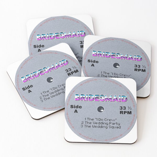 Item preview, Bridesmaid Vinyl Record Label Design – Retro Wedding Music Aesthetic designed and sold by MusicFanTees.
